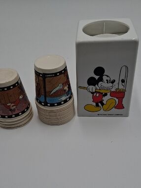Vintage Disney Pop Up Mickey Mouse Cup Dispenser